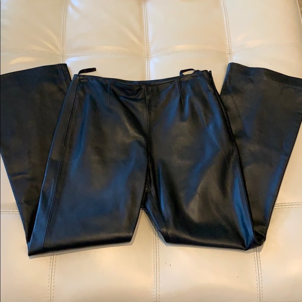 Moda Intl. Black Leather Pants Sz. 6
